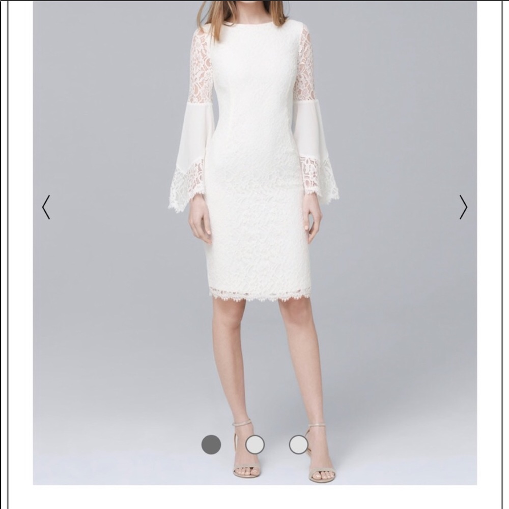 White House black market white dress